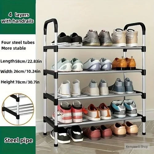 4-Tier  Multifunctional Freestanding Shoe Rack Collapsible Shoe Rack