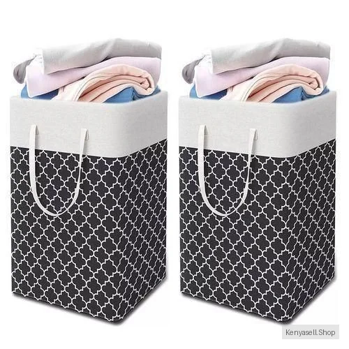 CYFAZA 2-Pack Large Laundry Basket, 75L Freestanding Laundry Hamper