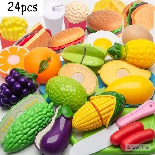 General Kitchen Simulated Cutting Play baby toys 24pcs