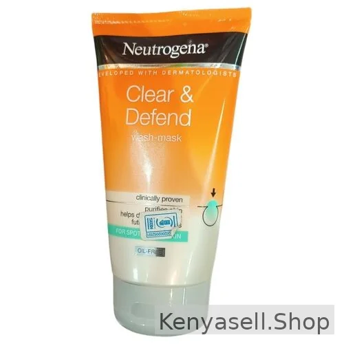 Beauty CLEAR & DEFEND WASH-MASK Clinically Proven FOR SPOT FREE SKIN Oil-Free By Neutrogèna