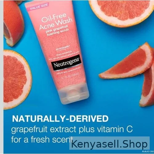 Skin Care Neutrogena Oil-Free Acne Wash Pink Grapefruit Facial Scrub With salicylic acid,  6.7 fl. oz