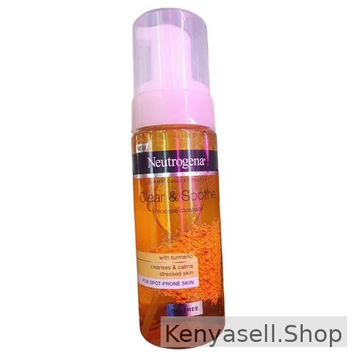 Beauty CLEAR & SOOTHE MOUSSE CLEANSER With Turmeric Cleanses & Calms FOR SPOT-PRONE SKIN By Neutrogèna