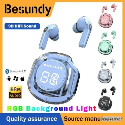 NEW Arrival Air39 Earpods Tws Transparent Cabin Wireless Bluetooth Earbuds With LED Digital Display