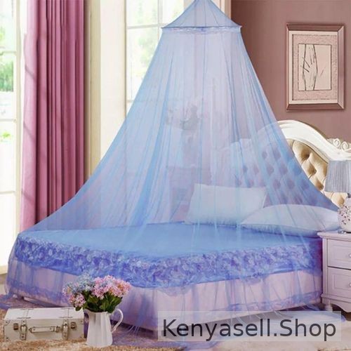 Round-shaped Hanging Mosquito Net - Blue