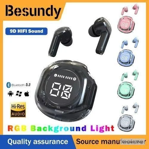 NEW Arrival Air39 Earphones Tws Transparent Cabin Wireless Bluetooth Earbuds With LED Digital Display