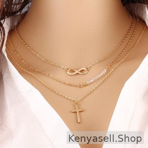 Multilayer Women's Necklace Women's Jewelry Gold Cross Necklace