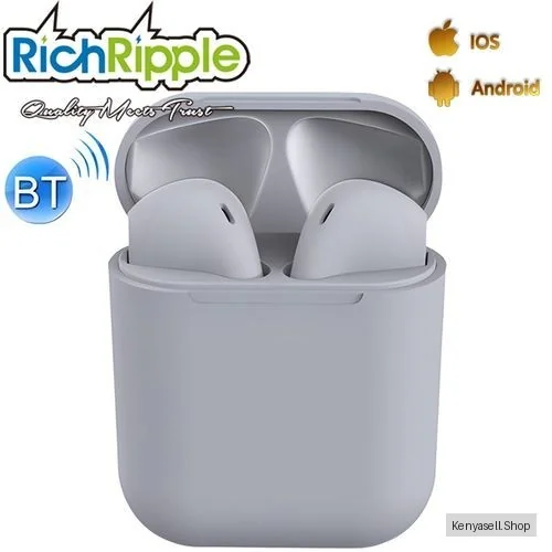 RichRipple Grey Bluetooth Headsets Wireless Pods Pro Earpods Earphones