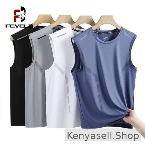 pisiduo Sports Quick Dry Sleeveless T-Shirt for Men Summer Men Basketball Gym Clothing Breathable Lightweight Plus Size Tank Top