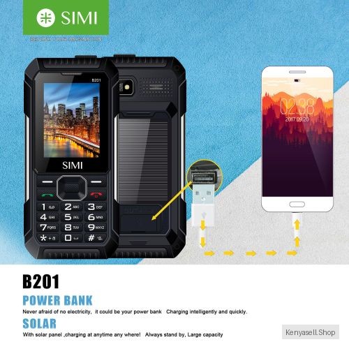 SIMI  B201 2.4inch Feature Phone Solar Charging 4000mAh