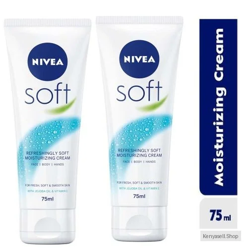 NIVEA Soft Moisturizing Cream 75ml (Pack Of 2)