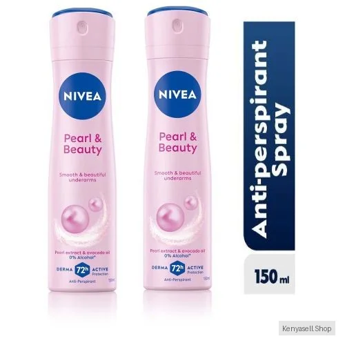NIVEA Pearl & Beauty Anti-Perspirant Spray 48h - 150ml (Pack Of 2)