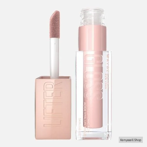 Maybelline Lifter Gloss Hydrating Lip Gloss 002 Ice - With Hyaluronic Acid for hydrated, fuller, lifter lips, 5.4ml