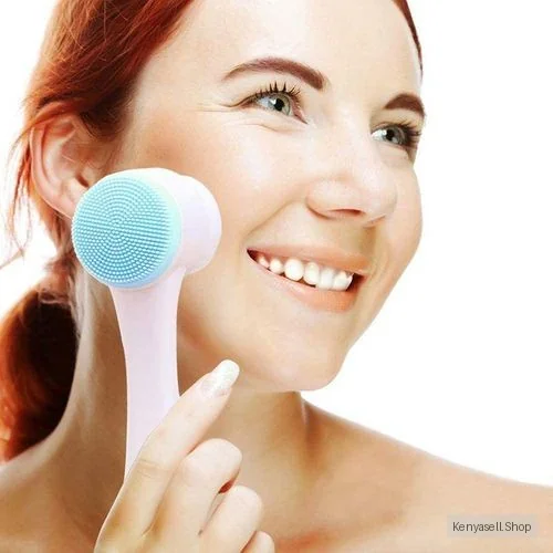 Double-Sided Silicone Face Cleansing Brush