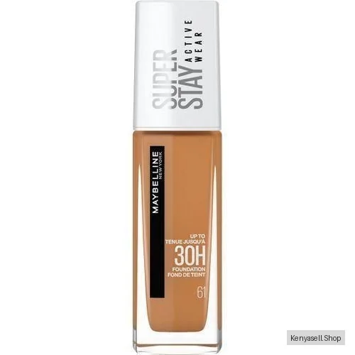 Maybelline SuperStay 30H Active Wear Foundation- 61 WARM BRONZE, Lightweight and Buildable Full Coverage Foundation Makeup For Up To 30HR Wear, 30ml