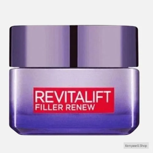 L'Oréal Paris Revitalift Filler Replumping Night Cream, Smooths Wrinkles, Moisturises and Replumps Skin, Hyaluronic Acid - 50ml