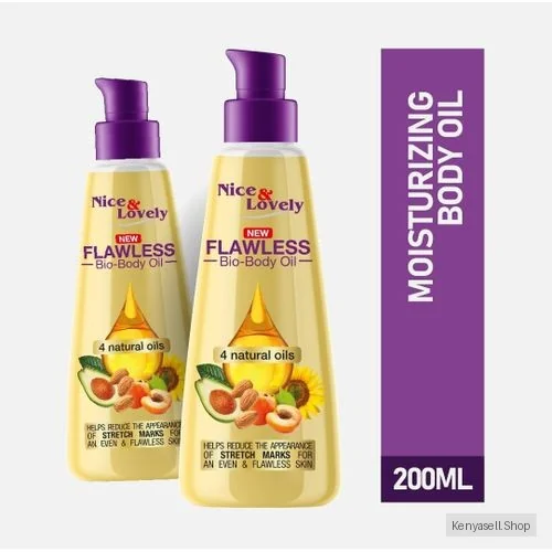 Nice & Lovely Twin Moisturizing Body Oil 200ml (Pack of 2)