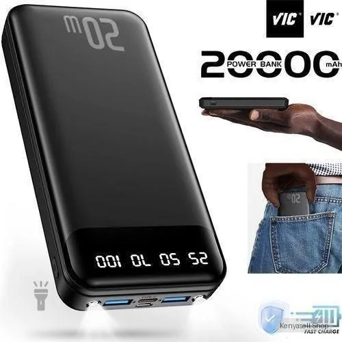 VIC ♛20000mAh Power Banks 74Wh Portable Charger Ultra Slim Battery Pack( Type C Input)