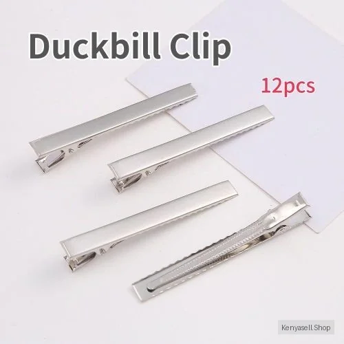 12pcs Metal Alligator Hair Clips Girl's DIY Hair Clips 8cm