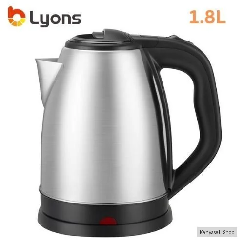 Lyons FK-0323 Stainless Steel 1.8L Electric Kettle-Black