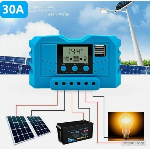 30A 2USB Intelligent Regulator PWM Solar Charge Controller