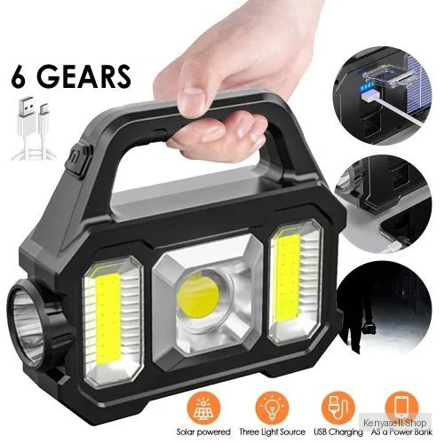 3 In 1 Solar Torch Outdoor Waterproof MultiFunction Handheld Light