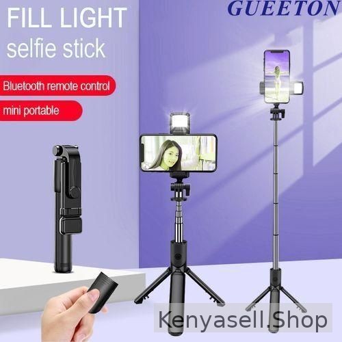 Bluetooth Selfie Stick Tripod + Fill Light +Shutter Remote