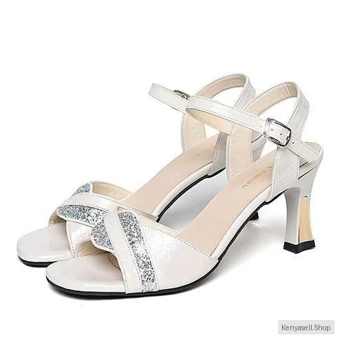 SXCHEN  Women High Heels Sandals Office Shoes Work Shoes Fish Mouth Heels Sandals