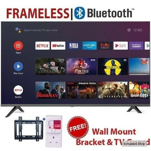 Vitron HTC4388FS 43"inch Full HD Frameless BLUETOOTH ENABLED Smart/Android TV InbuiltDecoder/(1 YEAR WARRANTY)+TVGuard+Bracket