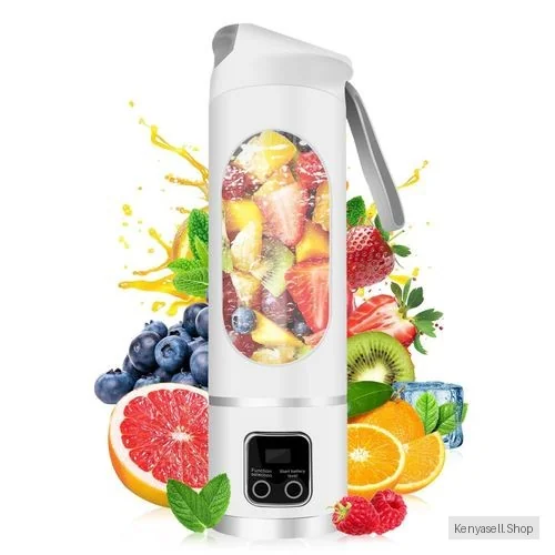 Juicer,Portable Personal Electric USB Juicer, Juicer, Portable Juicer, Mini Blender, Portable Blender for Milkshakes and Smoothies, 12-Blade Mixer, Ideal for Mixing, Compact, Convenient, Multifunctional (White)