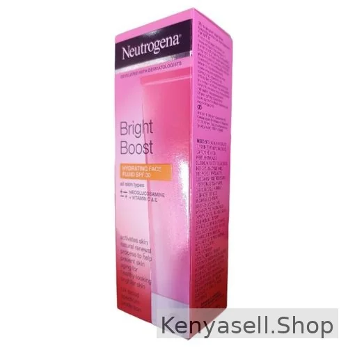 Beauty Bright Boost HYDRATING FACE FLUID SPF 30 All Skin Types NEOGLUCOSAMINE VITAMIN C & E By Neutrogèna