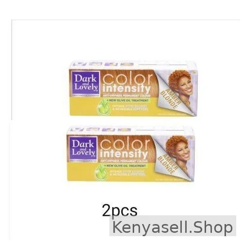 Dark & Lovely 2pcs Color Intensity Permanent Hair Colour- Amber Blonde