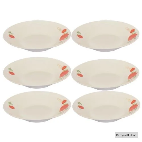 Sundabest Flower Ceramic Deep Soup Plate  set of 6 (11129)