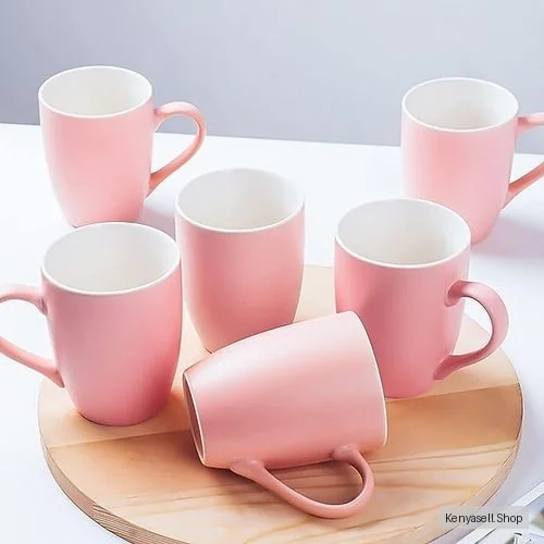 Sundabest Pink Coffee Cups, Set Of 6 (19540)