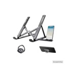 Foldable Portable Laptop Stand With Mobile Phone Stand 3 In 1 Black