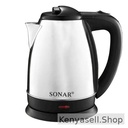 Sonar Stainless Steel 1.8Ltr Electric Kettle,1.5m Power Cord,1500W Fast Boil 1YR WRTY