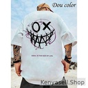 Dou-color Men's Fashion Thick Hip Hop T-shirt - White