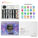 FLAMEDEAL Series 10 7-in-1 Strap 2.2" Bluetooth Call Full Touchscreen Smartwatch- For Android and iOS