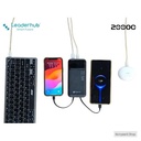 Leaderhub 20000mAh Portable Power Bank, Digital Percentage Display, Type-C Dual Input and Output, Charges 6000mAh Phone 3-4 Times