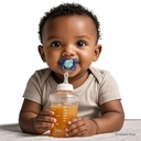 Food Grade Silicone Baby Pacifier Twin Pack - BPA Free Soothing Pacifiers for Infants