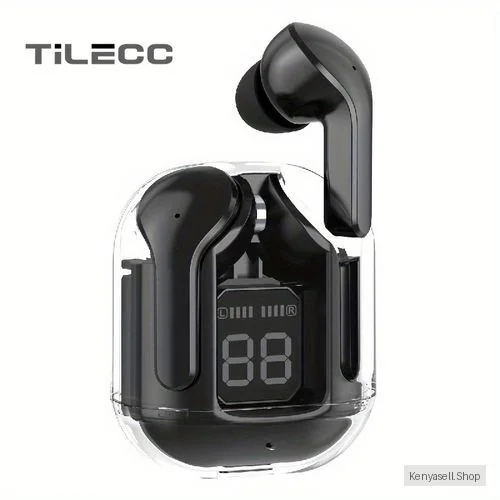 TiLECC BT30 ENC Noise Canceling Wireless Bluetooth Earbuds HiFi Stereo Headphones-black