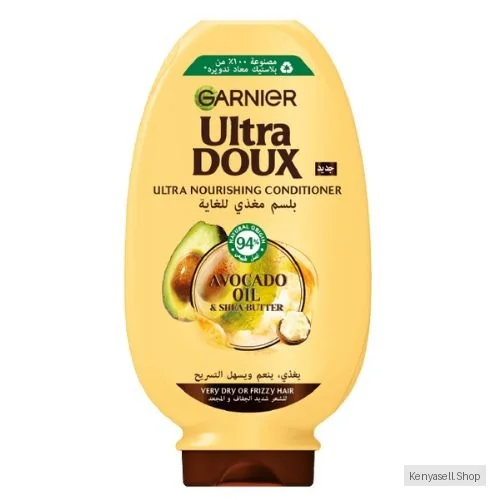 Garnier Ultra Doux Avocado Oil & Shea Butter Ultra Nourishing Conditioner For Very Dry Or Frizzy Hair- Deeply Nourishes And Softens The Hair From Roots To Tips