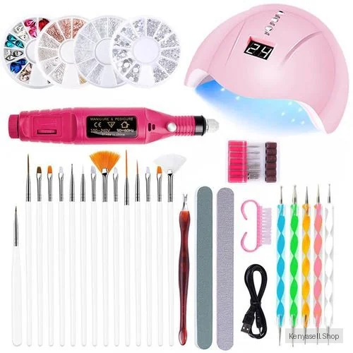Nail Art Care Set Acrylic Nail Dryer LED Manicure DIY Nail Kit