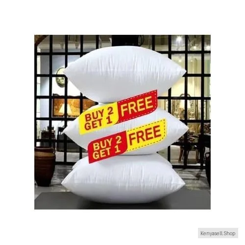HOMMY 1 Pair  plus 1 free pure white -fibre filled pillow