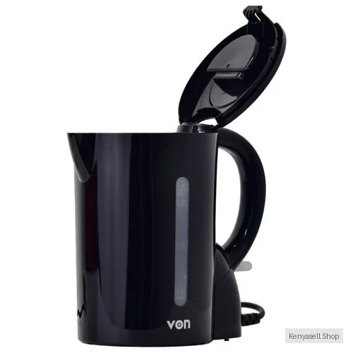 VON VKCD17CDK Corded Kettle  1.7L, Black