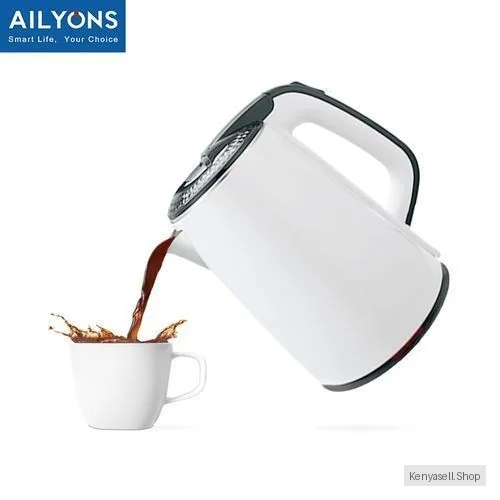 AILYONS FK-0306 Stainless Steel 1.8L Electric Kettle-White