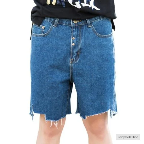 Men's Distressed Loose Fit Thin Five-Point Denim Shorts