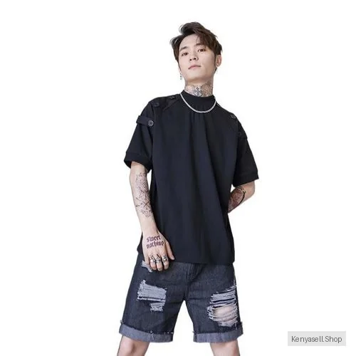 Men's Summer Slim Fit Ripped Denim Shorts
